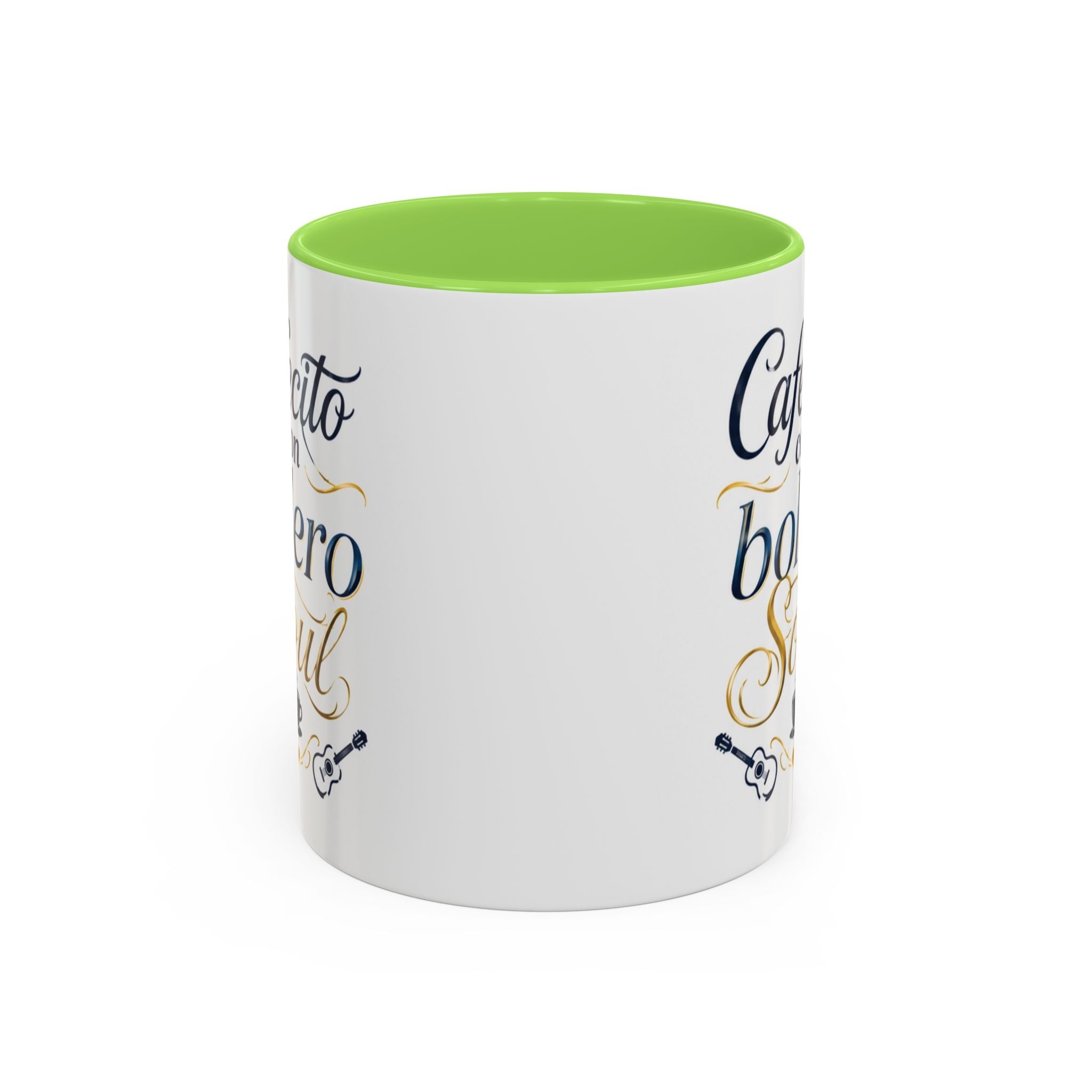 Accent Ceramic Coffee Mug – Glossy Colored Handle & Interior, 11oz, 12 Colors