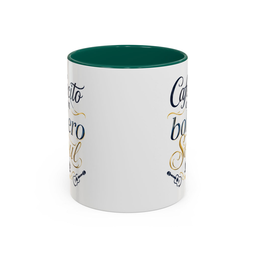 Accent Ceramic Coffee Mug – Glossy Colored Handle & Interior, 11oz, 12 Colors