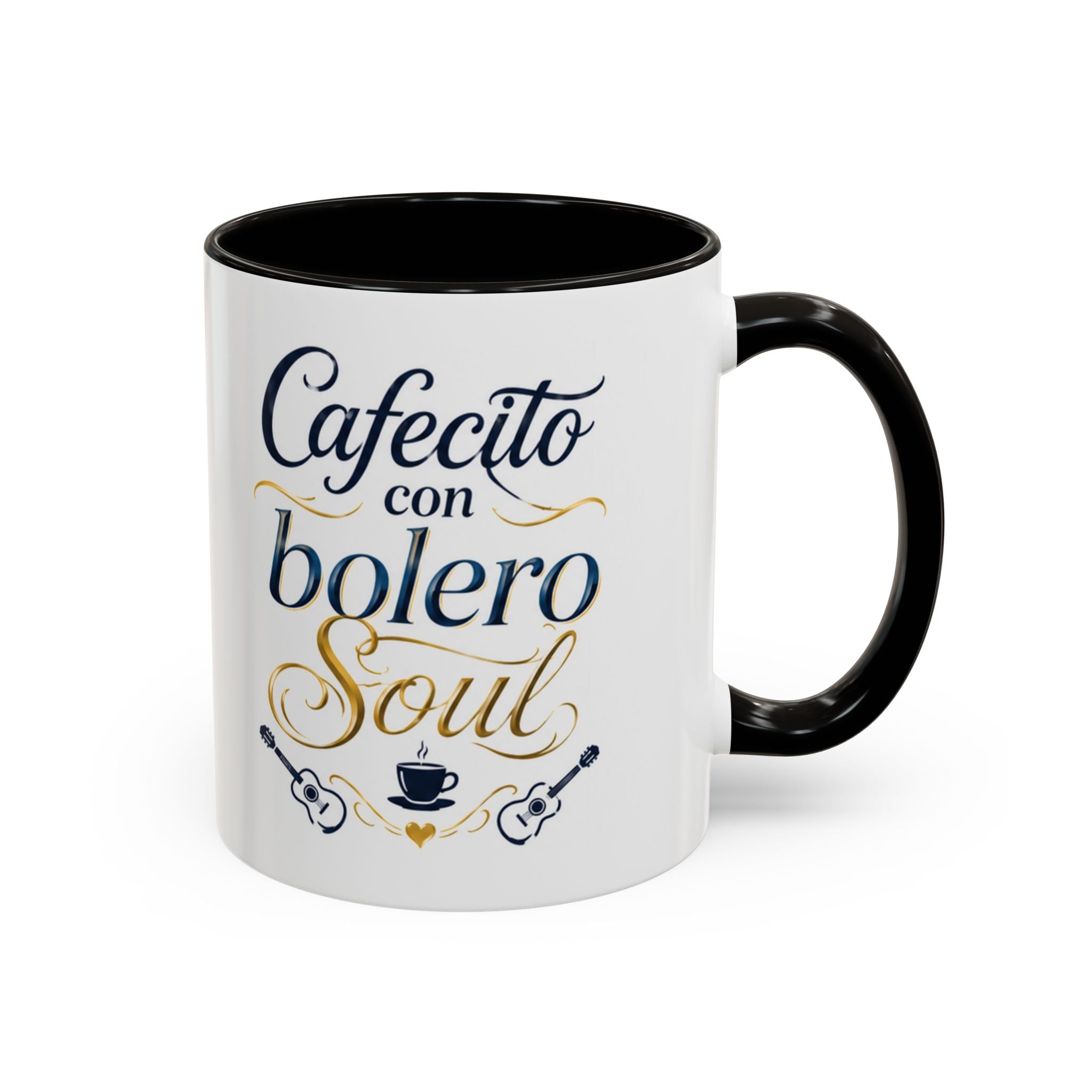 Accent Ceramic Coffee Mug – Glossy Colored Handle & Interior, 11oz, 12 Colors