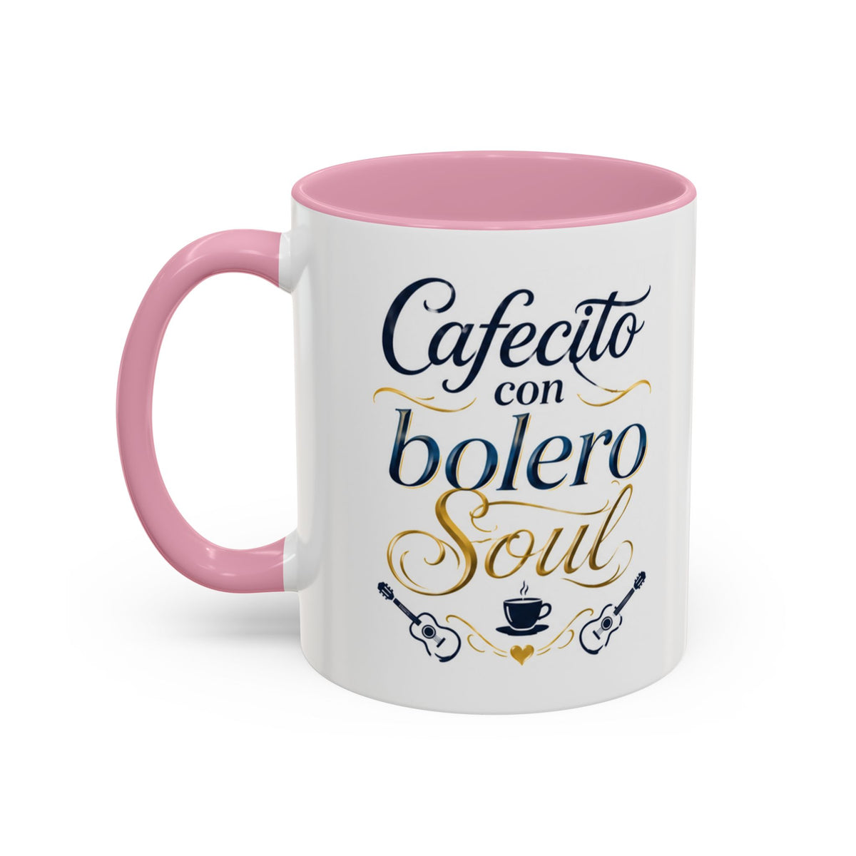Accent Ceramic Coffee Mug – Glossy Colored Handle & Interior, 11oz, 12 Colors