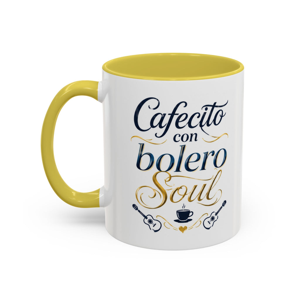 Accent Ceramic Coffee Mug – Glossy Colored Handle & Interior, 11oz, 12 Colors