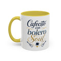 Accent Ceramic Coffee Mug – Glossy Colored Handle & Interior, 11oz, 12 Colors