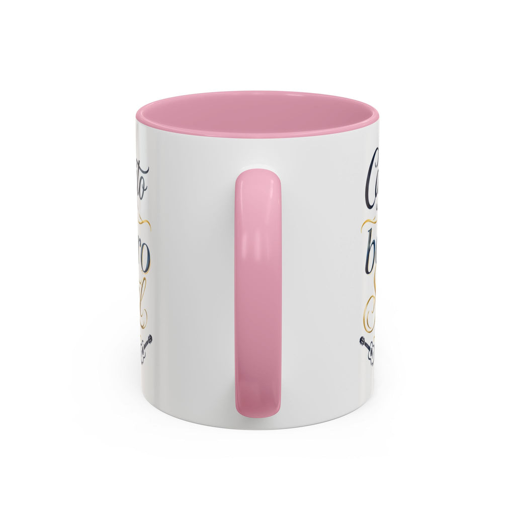 Accent Ceramic Coffee Mug – Glossy Colored Handle & Interior, 11oz, 12 Colors