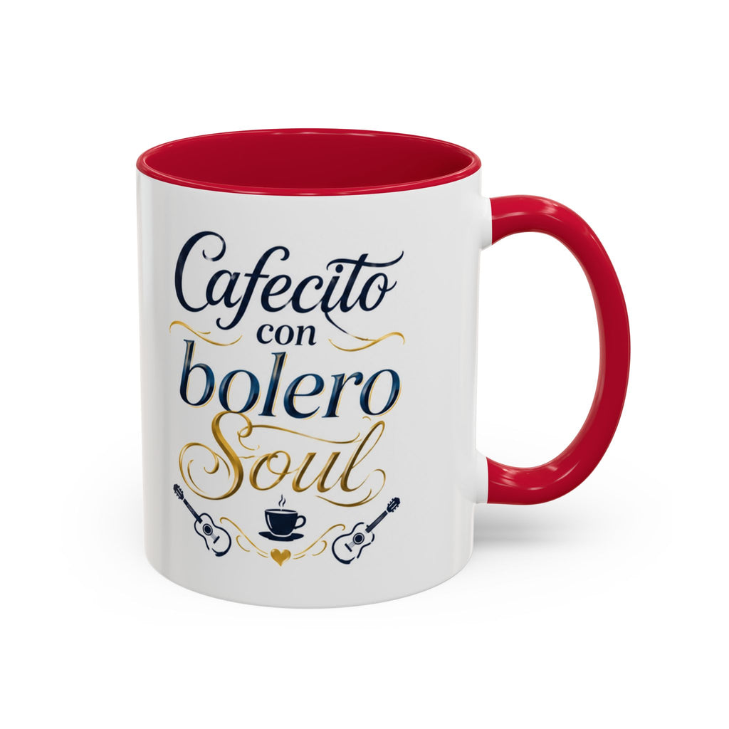 Accent Ceramic Coffee Mug – Glossy Colored Handle & Interior, 11oz, 12 Colors