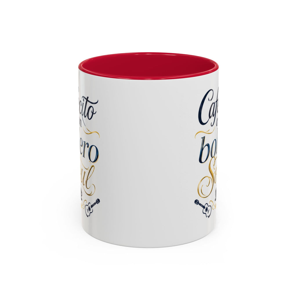 Accent Ceramic Coffee Mug – Glossy Colored Handle & Interior, 11oz, 12 Colors