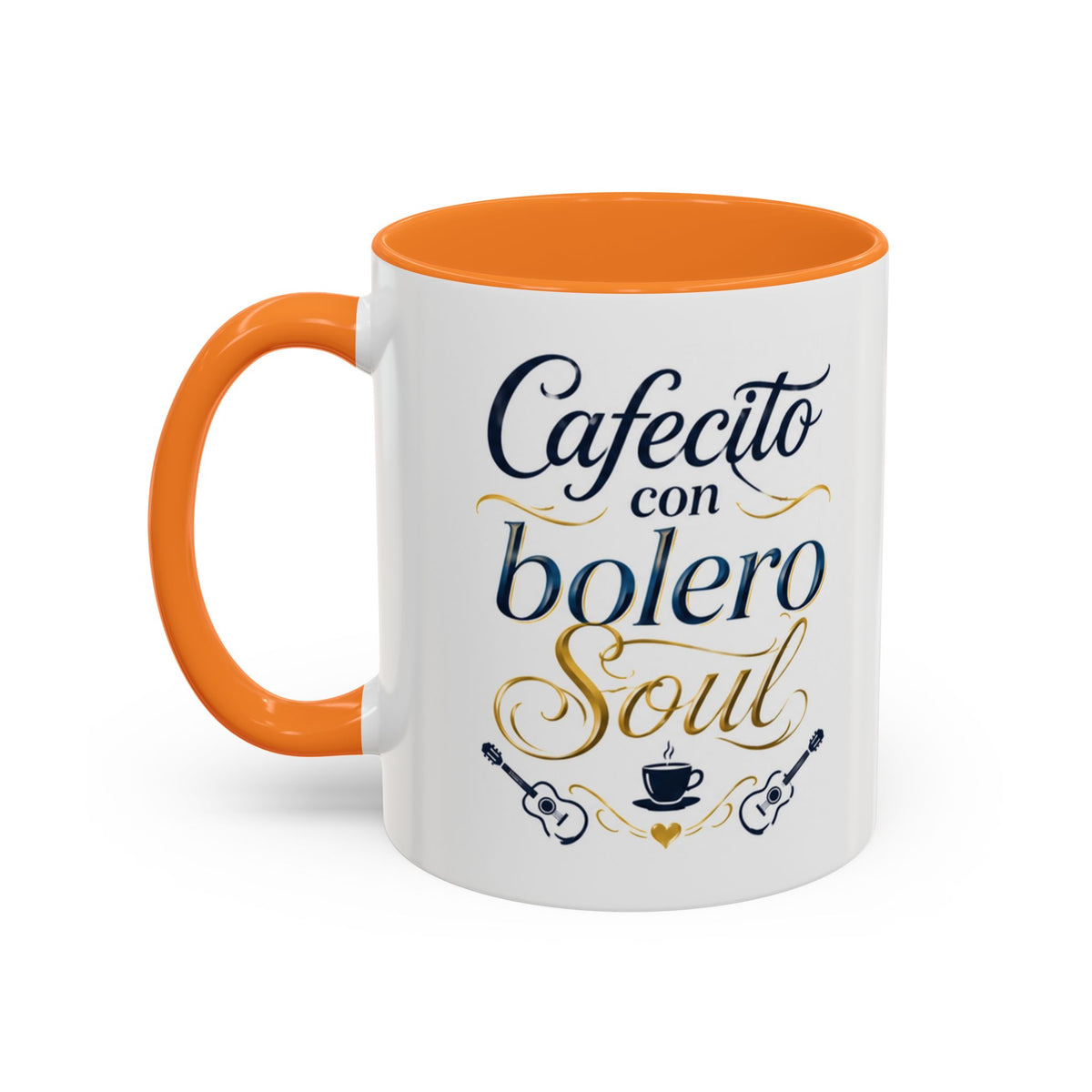 Accent Ceramic Coffee Mug – Glossy Colored Handle & Interior, 11oz, 12 Colors