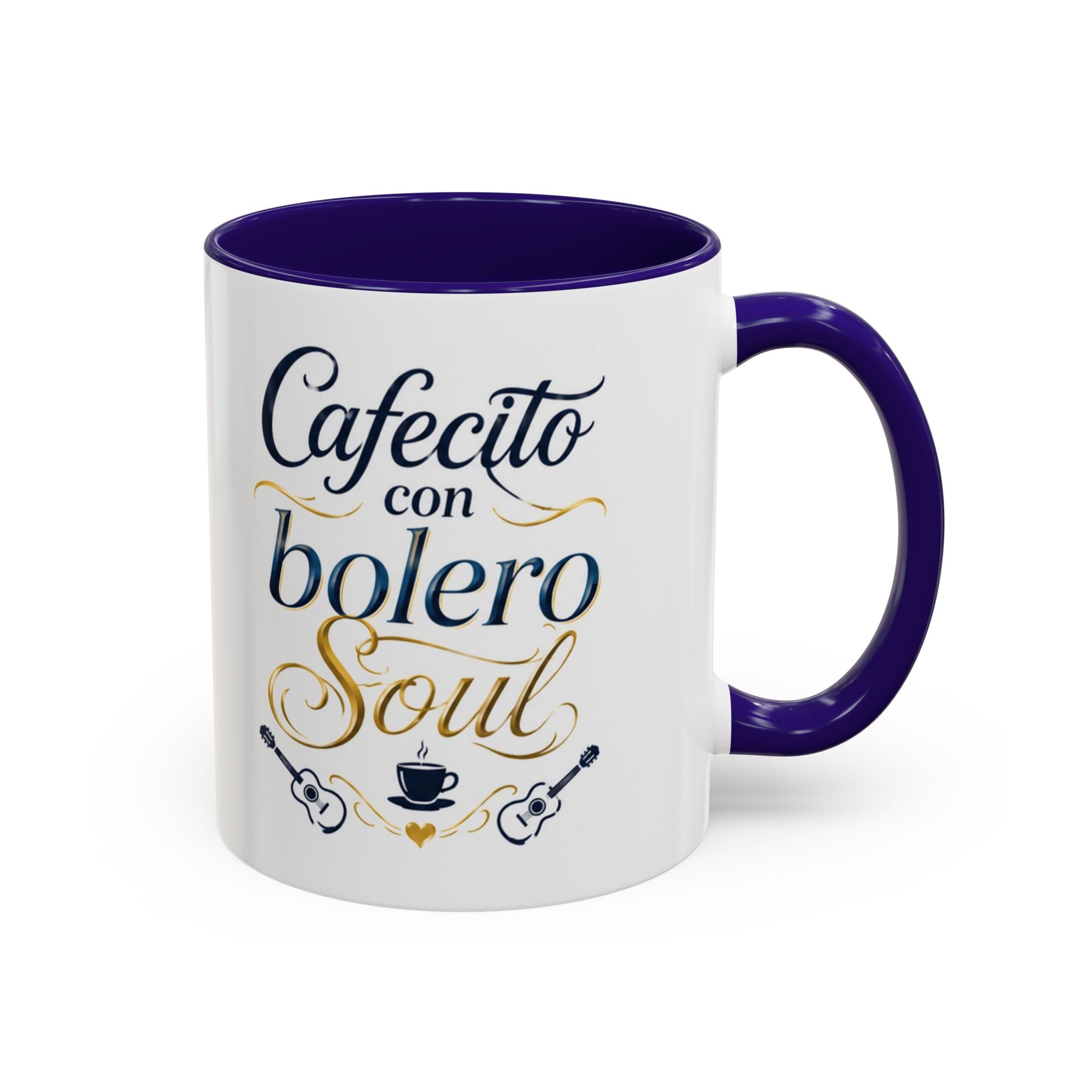 Accent Ceramic Coffee Mug – Glossy Colored Handle & Interior, 11oz, 12 Colors