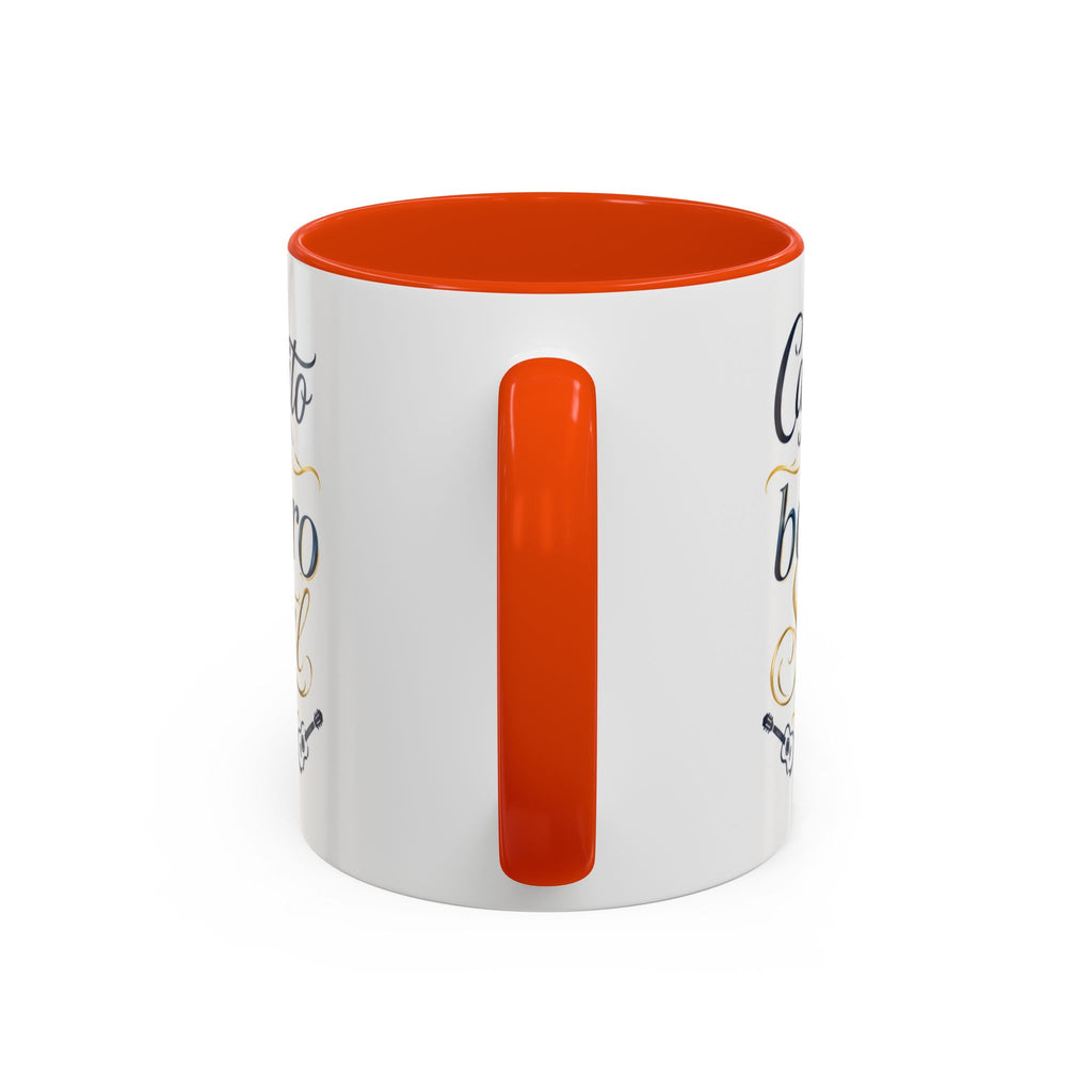 Accent Ceramic Coffee Mug – Glossy Colored Handle & Interior, 11oz, 12 Colors