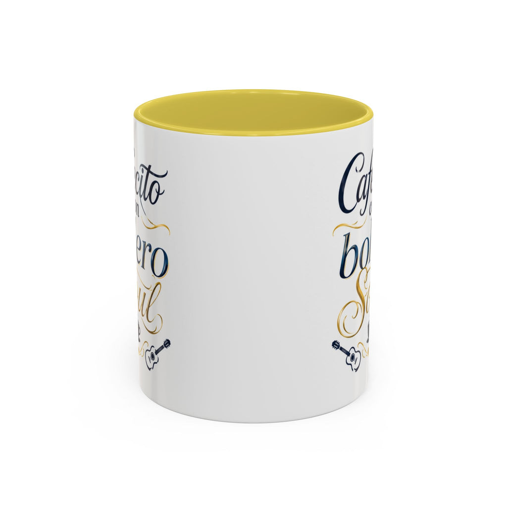 Accent Ceramic Coffee Mug – Glossy Colored Handle & Interior, 11oz, 12 Colors