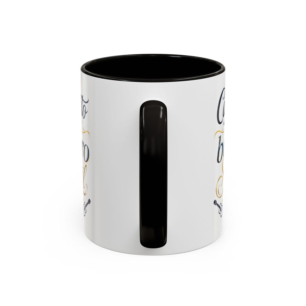 Accent Ceramic Coffee Mug – Glossy Colored Handle & Interior, 11oz, 12 Colors