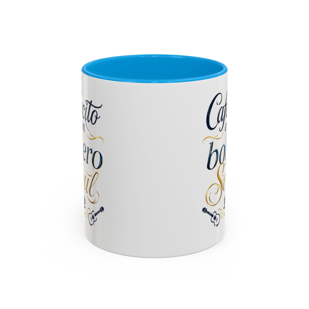 Accent Ceramic Coffee Mug – Glossy Colored Handle & Interior, 11oz, 12 Colors
