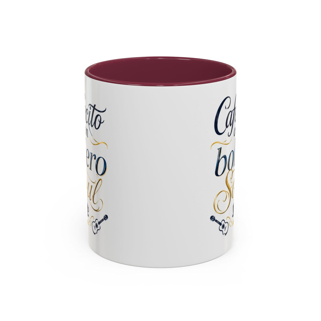 Accent Ceramic Coffee Mug – Glossy Colored Handle & Interior, 11oz, 12 Colors